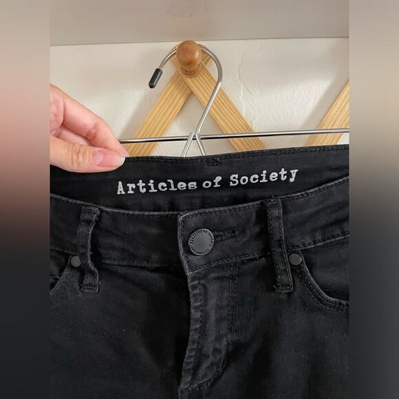 Articles of Society Pants Women's 24 Mya Blackhawk Skinny Black Jeans - Picture 3 of 10